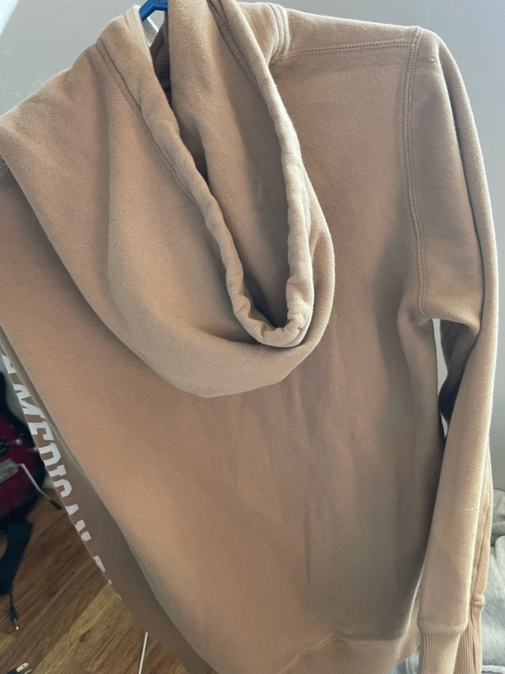 American Eagle Outfitters Women's Tan Hooded Crewneck Sweater